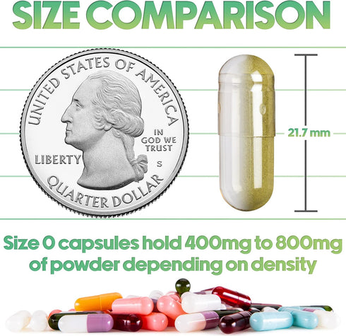 XPRS Nutra Size 0 Empty Capsules - 100 Count Clear Empty Gelatin Capsules - Empty Pill Capsules for DIY Capsule Filling - Pure Bovine Pill Capsule...