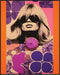 Posterizer 1 pcs-orange and purple collage with vintage woman-Retro Art-Abstract & Modern Art-Gift for Art Lovers- UNFRAMED Wall Art...