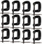 1 Inch C-Clamp Set, 12-Pack Quality Iron C Clamps, Clamps for Woodworking, Welding and Building...