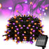 Solar Halloween Lights,39FT 100LED Orange & Purple Halloween Lights,Halloween Solar Lights Outdoor with 8 Modes Waterproof Halloween Lights for Be...