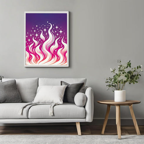 Posterizer 1 pcs-Indie Girly Pink and Purple Aesthetic Y2k-Abstract & Modern Art-Girls room art-Gift for Daughter, Son, Kids-decor for Girls, Teen...