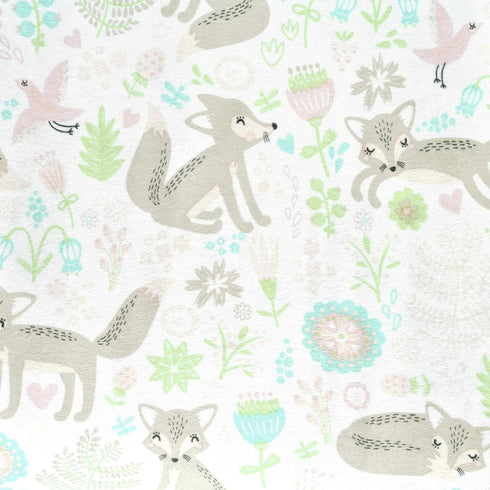 Lush Decor Baby Pixie Fox Geo Soft & Plush Changing Pad Cover, 2 Pack, Multi, 16" W x 32" L + 5" Pocket - Changing Table Pad Cover - Floral Fox Pa...