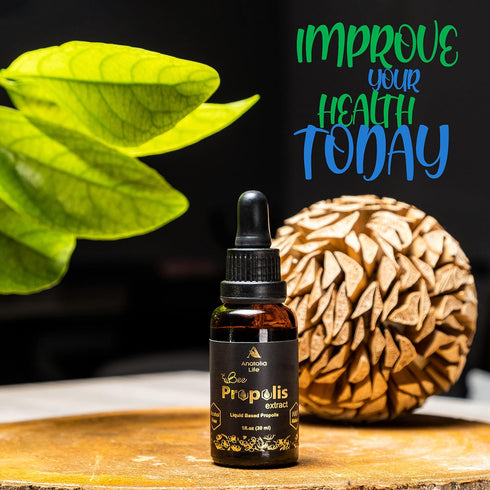 Natural Bee Propolis Extract, 30 mL, Advanced Liquid Tincture Immune System Booster and Seasonal Defense, Pure High Potency Herbal Supplement, Non...