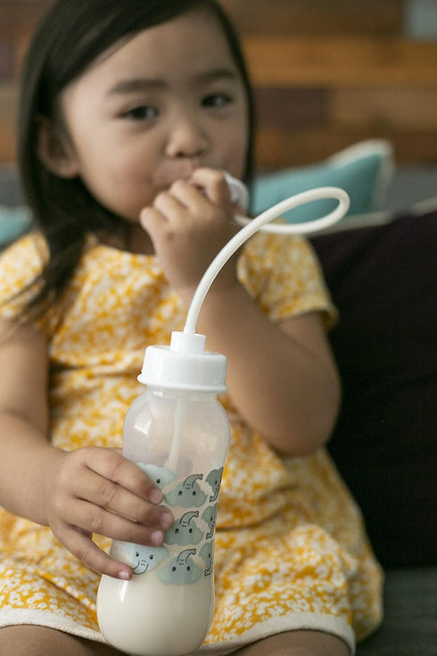 Anti-Colic Self Feeding Baby Bottle System 9 oz (1 Pack - Elephant)...