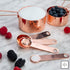 Copper Measuring Cups and Spoons Set – 8-Piece Stackable Stainless Steel Metal Measuring Utensils – Stylish and Sturdy Rose Gold Kitchen Accessori...