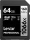 Lexar 64GB Professional 1066x SDXC Memory Card, UHS-I, C10, U3, V30, Full-HD & 4K Video, Up To 160MB/s Read, for DSLR and Mirrorless Cameras (LSD1...