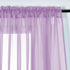 DONREN 2 Panels Solid Color Lilac Purple Sheer Curtains Elegant Rod Pocket Window Voile Panels Drapes for Bedroom Living Room (52X72 Inches)...