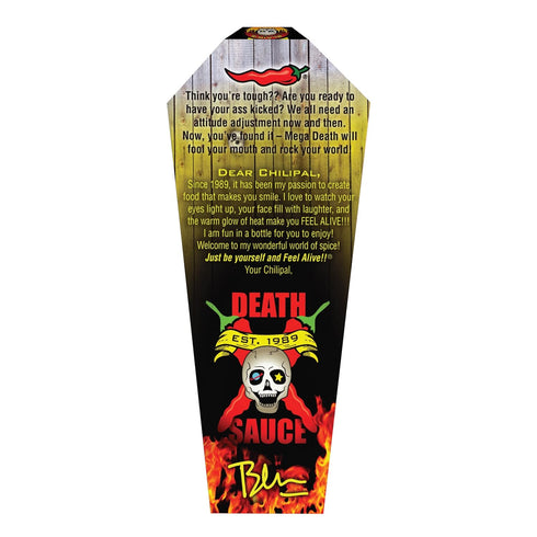 Blair's Mega Death Hot Sauce 5 Oz with Habaneros, Cayenne - 650x hotter than a Jalapeno - with Liquid Rage & Skull Key Chain...