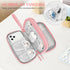 FYY Electronic Organizer, Travel Bag, Pouch, Carry Case Portable Waterproof Double Layers for Cable, Cord, Charger, Phone, Earphone Pink...