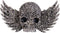 EVER FAITH Austrian Crystal Cute Skull Wing Halloween Gala Gothic Style Brooch...