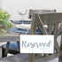 Darware Hanging Wooden Reserved Signs (6-Pack, White); Rustic Style Wood Signs for Weddings, Special Events, and Functions...