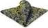 S&W SHLAX&WING Tie Sets for Men Silk Grooms Neckties Gold Floral Blue Matching Pocket Square Only...