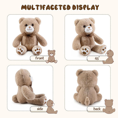 Brown Teddy Bear Stuffed Animal Small Teddy Bear with Heart Plush Toys Stuffed Animals for Her Cute Stuffed Animals Teddy Bears Stuffed Bear Plush...