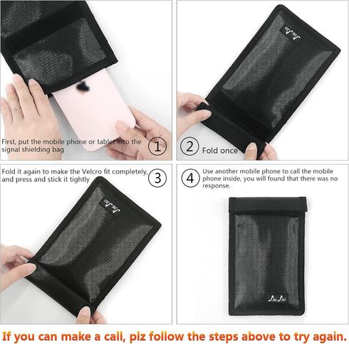 JXE JXO Faraday Bag for Car Keys, Faraday Cage, Key Fob Protector, EMP Protection, RFID Bag, EMP Bags for Electronics(2 Pack)...