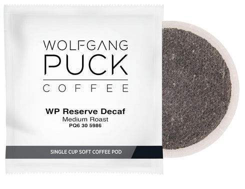 Wolfgang Puck Coffee, Chef's Reserve Decaf, 9.5 Gram Pods, 18 Count...