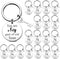 Junkin 20 Pcs Thank You Keychain Gifts for Team Employee Appreciation Keychain Gifts for Women Men Staff Teacher Retirement (Round)...