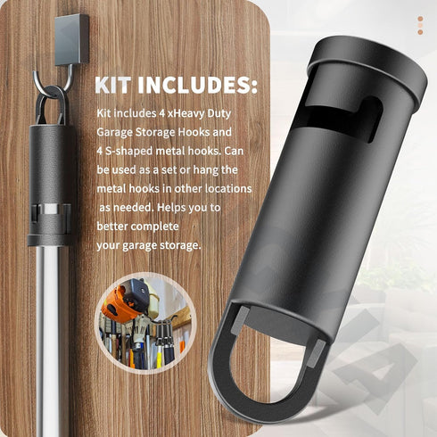 Heavy Duty Garage Storage Hooks Attachments | Hanger for Stihl Kombi Attachments Stihl Kombi Hanger | Wall Mount Utility Hooks for Organizing | Po...