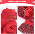 Dog Christmas Outfits Small Dog Christmas Sweater Dress Red Plaid Xmas Winter Dog Clothes Sweater for Small Dogs Girl Holiday Clothing Pet Apparel...