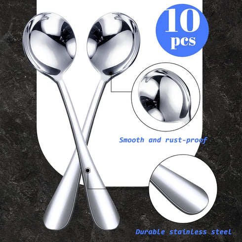 HANSGO 10PCS Mini Coffee Spoons, 4.6 Inch Demitasse Espresso Spoons Small Stainless Steel Tea Spoon for Cake Ice Cream Dessert Food Sample Cocktai...
