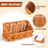 Rattan Business Card Holder Rattan Basket for Cards Rattan Card Holder Business Card Holder Organizer Display Office Card Holder for Desk (1)...