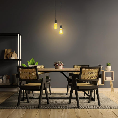 Feit Electric ST19 Vintage Edison LED Light Bulb, 40W Equivalent, Dimmable, 2100 Warm Light, E26 Base, Amber Glass Thin Filament Lighting Bulbs, 1...