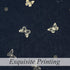 Jubilantex Butterfly Sheer Curtains Navy Blue Drapery with Gold Print Pattern 63 Inch Long, Kids Nursery Bedroom Voile Linen Textured Curtain Rod ...