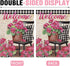 Welcome Spring Geranium Pink Flower Decorative Garden Flag, Black White Buffalo Plaid Floral Pot Chair Yard Outside Home Decorations, Summer Farmh...