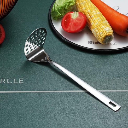 Stainless Steel Potato Masher, Berglander Heavy Duty Metal Potato Ricer, Food Masher Utensil Hand Masher, Vegetables Fruits Versatile Masher, Heat...