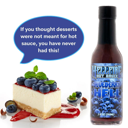 Hellfire Blueberry Hell Hot Sauce with Carolina Reaper Peppers, Gourmet, Award-Winning Fruit-Based Hot Sauce, 5 oz....