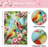 Spring Summer Flower Garden Flags, 12x18 Inch Small Double Sided Seasonal Flags, Burlap Floral Birds Leaves Garden Flag for Outside Farmhouse Home...