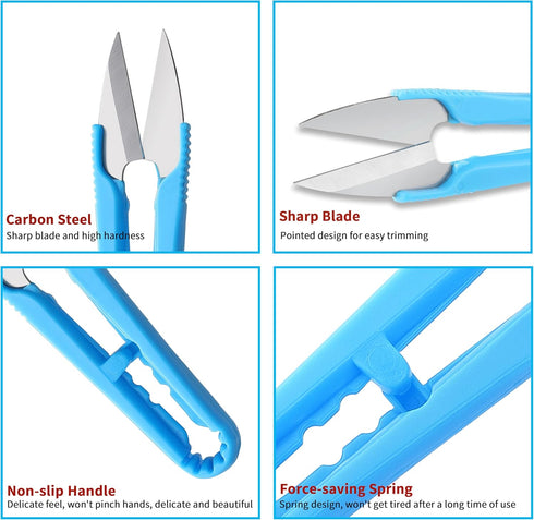 3PCS Sewing Scissors, JJOO Yarn Thread Cutter Mini Small Snips Trimming Nipper, Great for Sewing, DIY Supplies (Blue, Red, Black)......