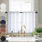 White Kitchen Curtains 36 Inch Length Sets of 2 Panels Half Windows Rod Pocket Cafe Curtains Small Tier Curtains Semi Sheer Short Farmhouse Curtai...