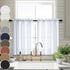 White Kitchen Curtains 36 Inch Length Sets of 2 Panels Half Windows Rod Pocket Cafe Curtains Small Tier Curtains Semi Sheer Short Farmhouse Curtai...