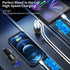 2 Pack Car Charger, 3.4a Fast Charge Dual Port USB Cargador Carro Lighter Adapter for iPhone 14 13 12 11 Pro Max X XR XS 8 Plus 6s, iPad, Samsung ...