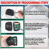 Kingdder 2 Pcs 10 Dip Switch Garage Door Remote Two Button Garage Remote Compatible with Multicode 300mhz 3089 3060 3070 3083 Door Opener with Key...