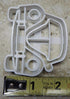 BEETLE BUG CAR FRONT VIEW HIPPIES LOVEBUG VEHICLE LOVE TRAVEL COOKIE CUTTER MADE IN USA...