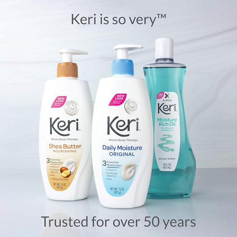 Keri Moisture Rich Shower Bath Oil, Clear, 8 Ounce...