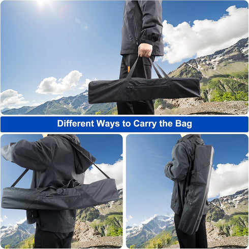 Tripod Carrying Case - 27 Inch 600D Oxford Tripod Bag with Shoulder Straps and Dual Handles Full Zippers for Lights, Cameras, Microphone Stands, M...