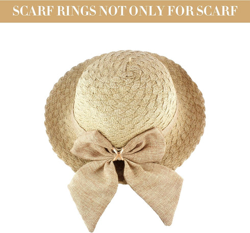 Medium size Scarf Ring?Scarf clip for women’s shawl, Silk Neckerchief, Tshirt,Coat belt buckle,gold/sivler,2Pcs...