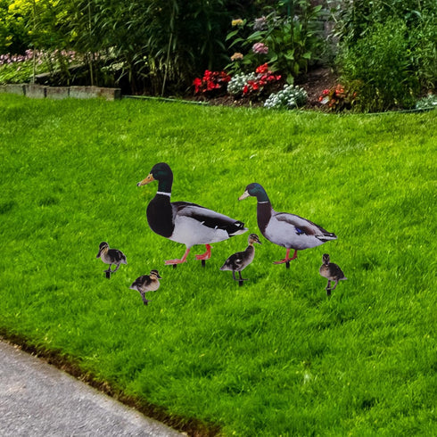 6pcs Garden Decoration Insert Easter Figurines Back Yard Decor Yard Decoration Duck Lawn Sculpture Stake Duck Yard Sign Backyard Decor Animal Inse...