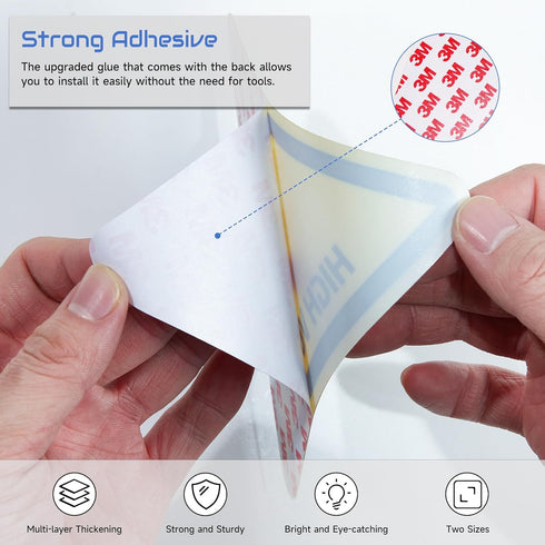 8 IN High Temperature Sign Production equipment Safety Sticker,Yellow Triangle Safety Warning Sign Label Sticker Back Self Adhesive Vinyl Decal, W...