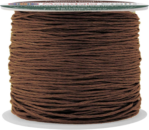 Mandala Crafts 0.5mm 109 Yards Dark Brown Cotton Waxed Cord for Jewelry Making Bracelet Cord Waxed String - Beading String Thread Jewelry Cords fo...