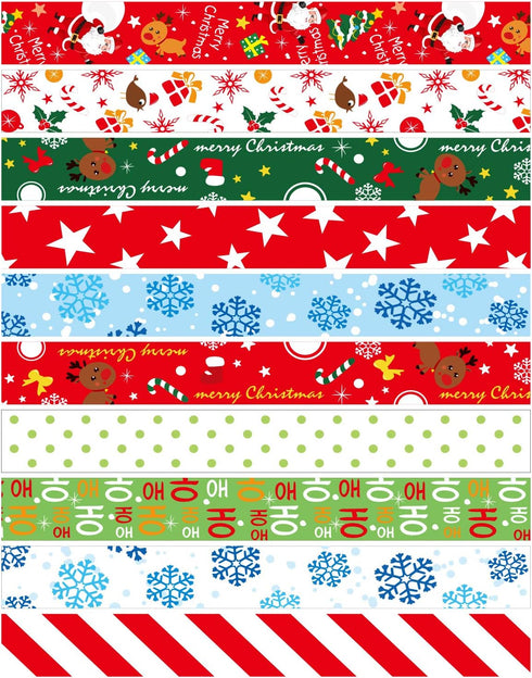 FEPITO 300 Pcs Festive Paper Chains Merry Christmas Craft Paper Chains for Christmas and Festive Party Decorations,10 Style...