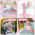 Infant Baby Stuffed Animal Toy for 0 3 6 12 Months Olds, Soft Toys with Musical Crinkle Rattles for Newborn Boy Girl Tummy Time Activity (Pink Cat...
