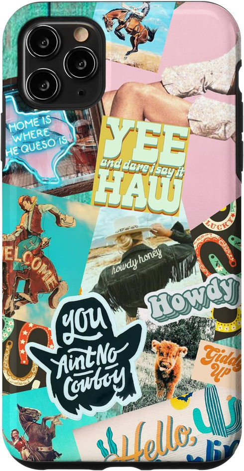 iPhone 11 Pro Max Western Cowgirls Howdy Giddy-up Boho Aesthetics Country Chic Case...