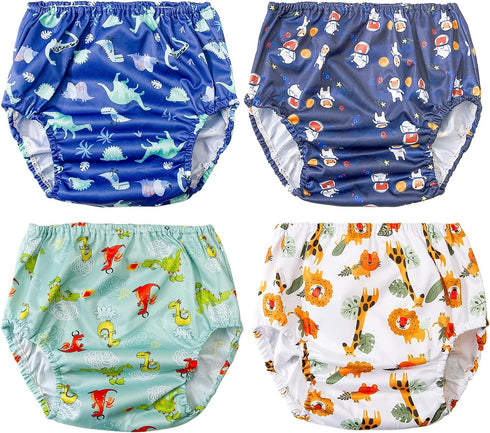 Waterproof Diaper Cover for Rubber Pants for Toddlers Good Elastic Rubber Swim Diaper Cover for Potty Training Underwear Boy 3t...