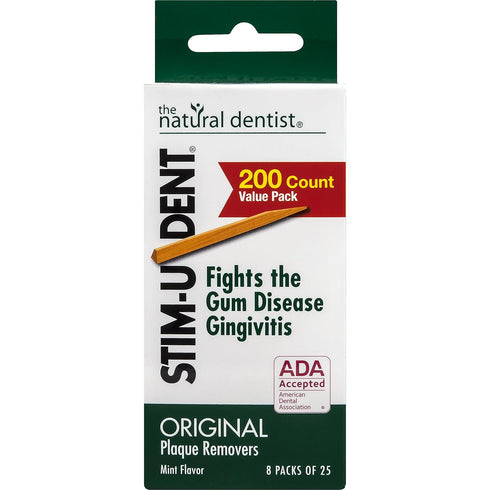 Stim-U-Dent Original, The Un-Plastic Plaque Removers, Mint-Flavored, 200 Count Box (Pack of 6)...