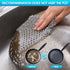 Cast Iron Cleaner 6"x6.3" 316L Stainless Steel Chainmail Scrubber for Griddle Skillet Dutch Oven Wok Stainless Steel Pot Cast Iron Pan Support Dis...