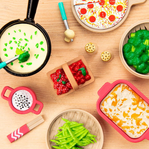Lori – Play Food for Mini Dolls – Cooking Accessories for 6-Inch Dolls – Pizza, Sushi, Dessert – Dollhouse Set for Kids – 3 Years + – Gourmet Mark...