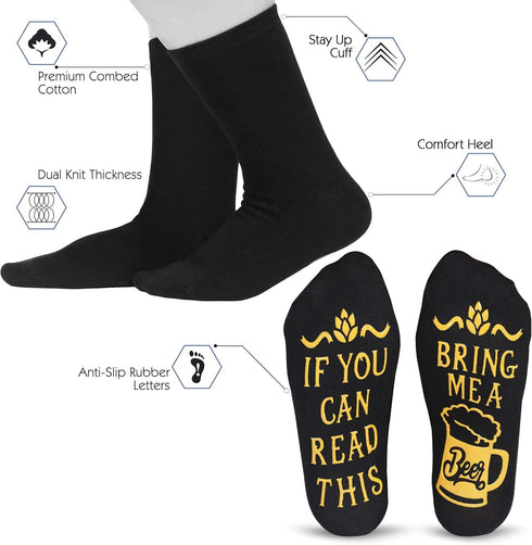 Cavertin Novelty Beer Socks and Bottle Opener, Fathers Day Beer Gifts for Men...